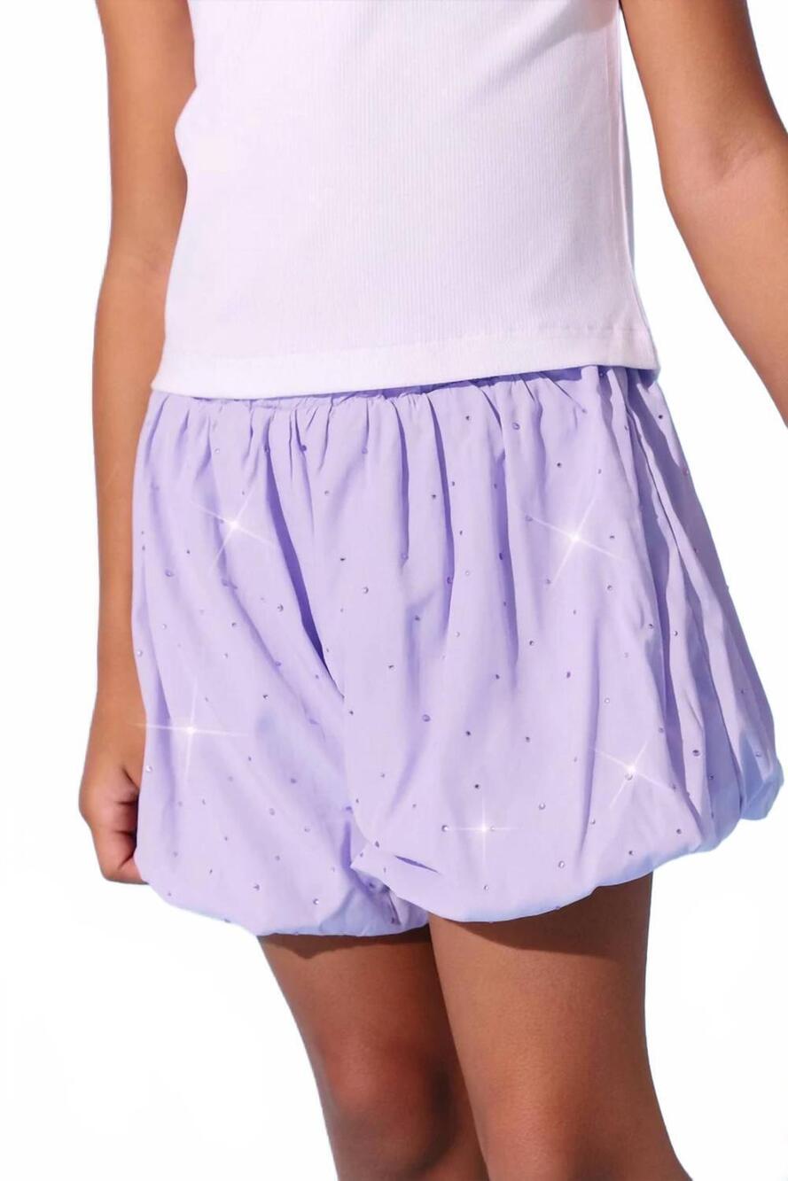NEW LOLA + THE BOYS girls sparkle bubble skort in lavender